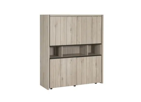 Plus Important - Meuble Bar Lucca 140cm - décor - chêne millenium/gris clair