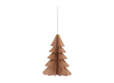 Kerstboom papier H15cm beige