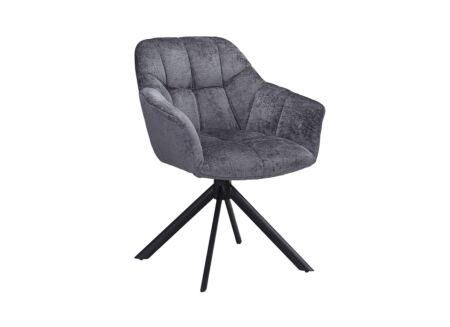 Draaistoel Gatsby 65x66x83cm - stof - donkergrijs