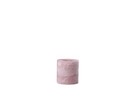 Kaars Cilinder Ø7x10cm - rustiek - oud rood