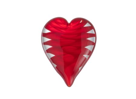 Presse papier Hart 8,5x3,5x10,5cm - glas - rood