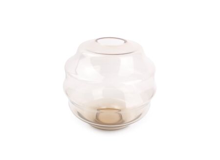 Vaas Bloom H26cm - glas - bruin