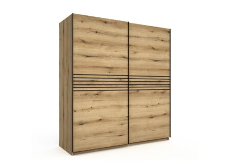 Schuifdeurkast Kato 200cm - melamine - etna eik