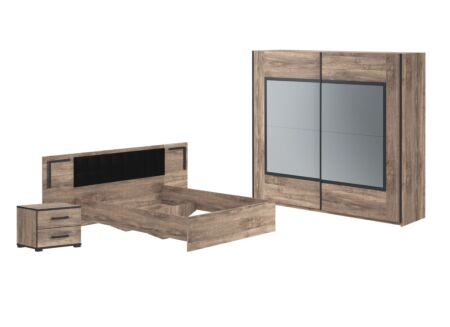 Slaapkamer Veronique met bed 160x200cm - kleerkast 244cm