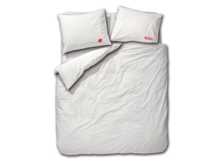 Dekbedovertrek Bisou 240x200/220cm - percale - rood
