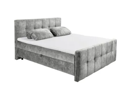 Overzichtsfoto - Bedbox Valetta 180x200cm - stof - grijs