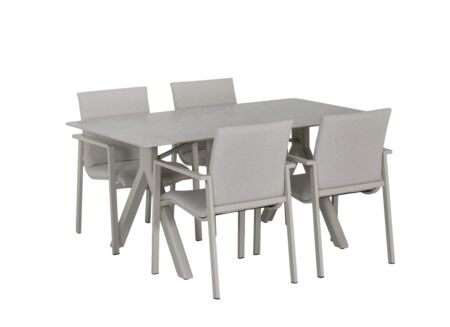 Tuinset Oregano 160x90cm met 4 tuinstoelen Cardamom
