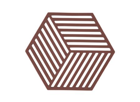 Pannenonderzetter 16x14cm - silicone - burgundy