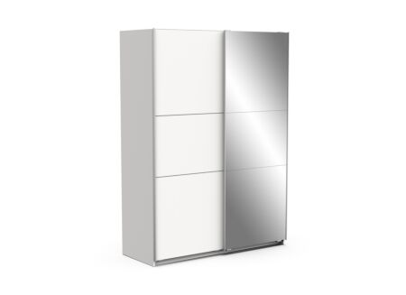 Schuifdeurkast Ghost 148cm - decor - wit