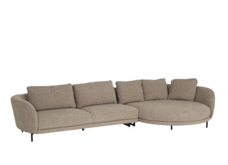 Hoeksalon Carre 356x160cm - stof - sand