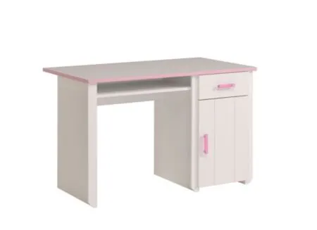 Plus Important - Bureau Biotiful  121x65cm - décor - blanc & rose