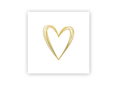 Serviette Pue Heart 25x25cm 20 stuks