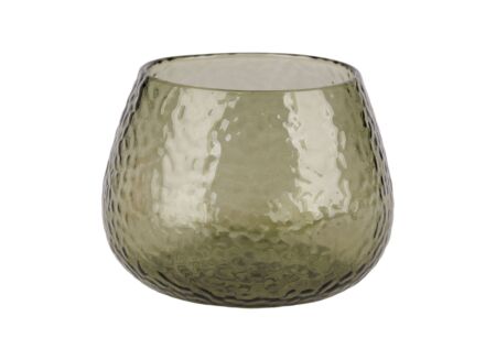 Theelichthouder Hammered H7cm groen