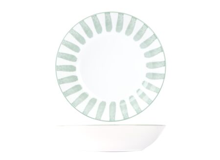 Diep bord Cabana Ø20cm - porselein - groen