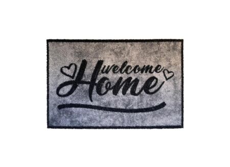 Deurmat Trendy Brush Welcome 67x44cm polyamide grijs