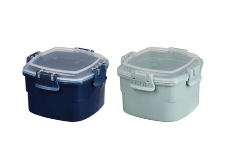Bewaardoos 400ml lichtblauw donkerblauw
