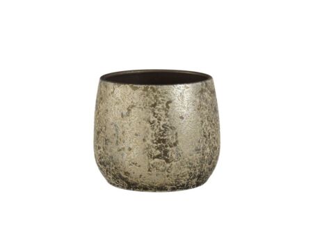 Bloempot Clemente H20cm - terracotta - champagne