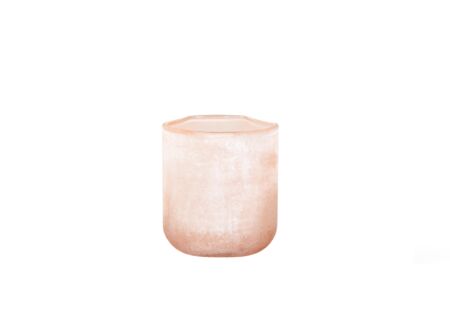 Theelichthouder Ø11x12,5cm - glas - peach