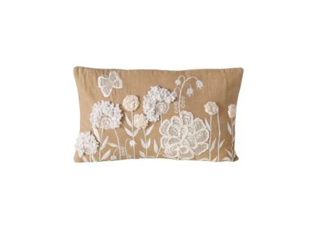 Kussen Marielle 49x29,3cm - katoen - beige
