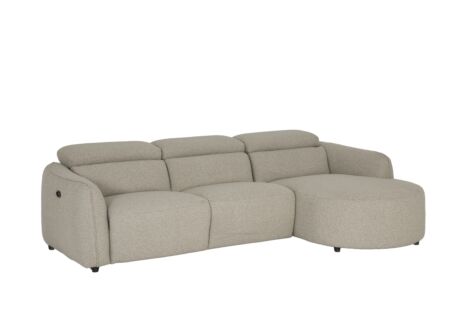 Hoeksalon Clay 270x172cm - stof - beige met relax
