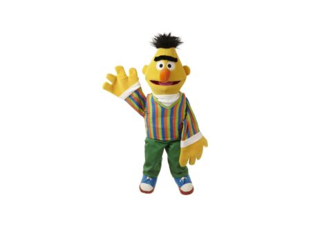 Handpop Sesamstraat Bert H65cm - polyester - multicolor