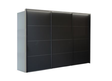 Schuifdeurkast 300cm - decor - zwart