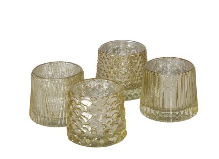 Theelichthouder Sabena H7cm goud