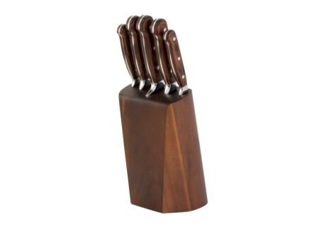 Messenblok Virtuose 5-delig - hout/roestvrij staal