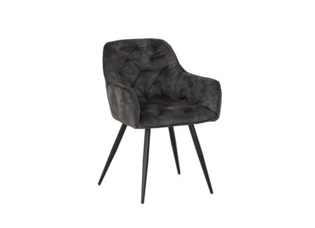 Stoel Sylt 56x60x83cm - stof - grijs