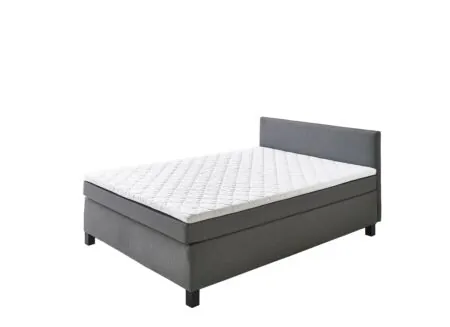 Boxspring BX1480 100x200cm - tissu - gris