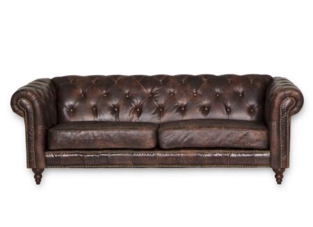 Chesterfield Stanley 2-zit leder bruin