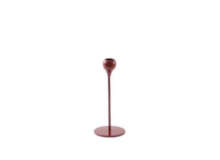 Kaarsenhouder Samui H20cm - metaal - burgundy