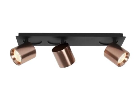 Ledspot met 3 spots 7,5W - brons