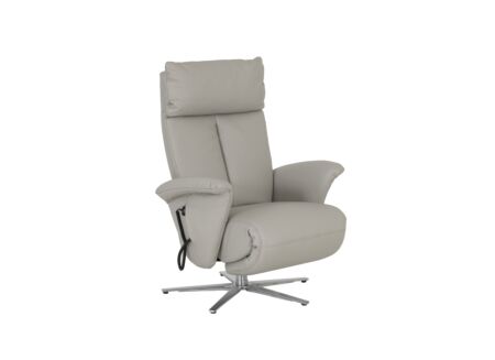 Relaxzetel 7804 elektrisch leder grijs