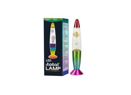 Lavalamp White Wax Rainbow H35cm