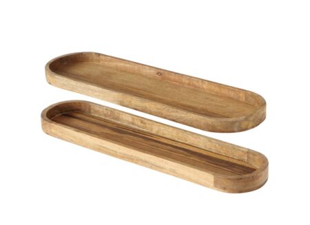 Schaal Tikko 25x82/18x72cm set van 2