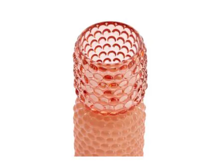 Detailfoto - Theelichthouder Bublini H16cm - glas - roze