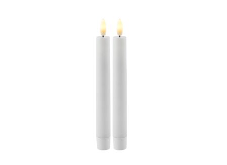 Ledkaars Sille Rechargeable wit set van 2