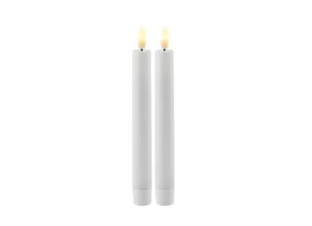 Ledkaars Sille Rechargeable wit set van 2