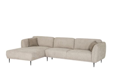 Hoeksalon Kelmis 323x178cm - stof - beige
