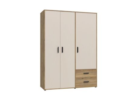 Garde-robe Mokkaro 145cm - décor - chêne mauvela & sable