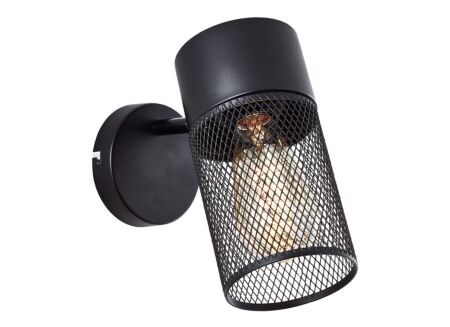 Wandlamp Kamolo zwart mat 40W E27