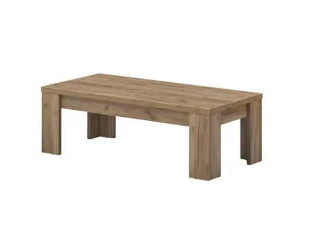 Table basse Elio bruin - Table basse Elio 120x60cm - mélamine - French oak