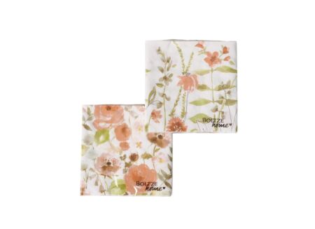 Serviette Nerine 16,5x16,5cm - papier - oranje/wit 20 stuks