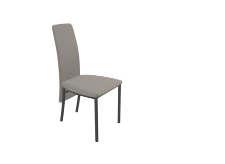 Stoel Elyn  45x64x100cm - lederlook - greige