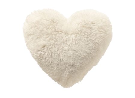 Kussen Hart XL 55x60cm - polyester - snow white