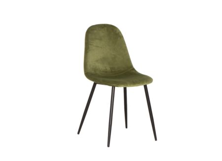 Stoel Charlton 44x53x87cm - fluweel - groen
