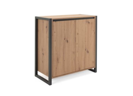 Commode Denver 80x88x40cm - decor - artisanale eik & anthraciet