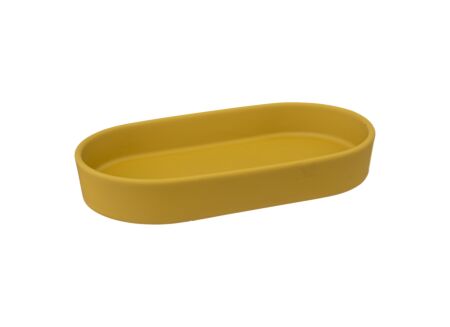 Zeepbakje Cocon 19,3x10,6cm - stoneware - mosterd