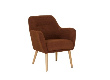 Fauteuil Pacha 70x60x82cm - bouclé - roest